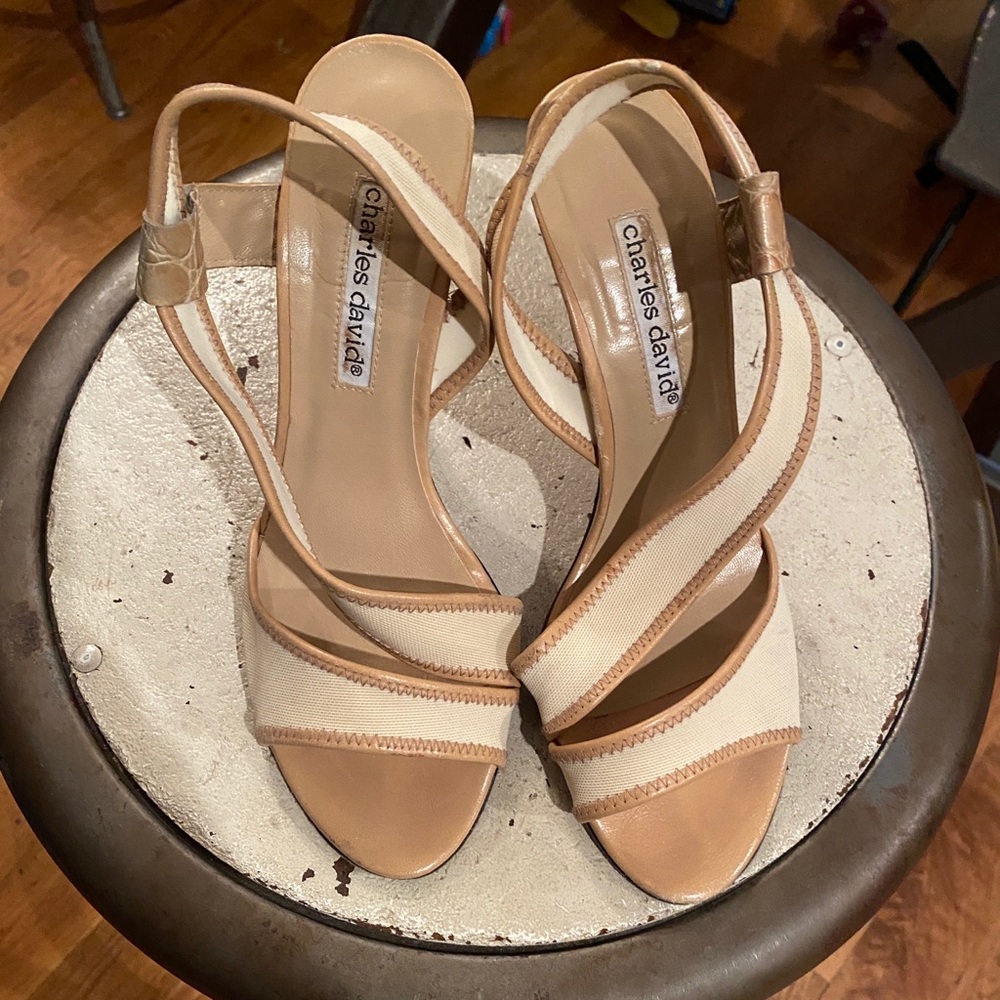 Last call! Gorgeous neutral Charles David sandals